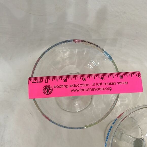 Margaritaville Glasses 12 Ounce Each Set 2 6 1/4 In Tall 5 In Round Jimmy Buffet - Picture 5 of 7